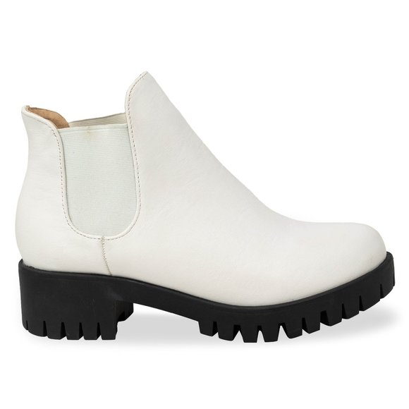 Women's Chelsea Boots Elastic Chunky Block Heel Platform Lug Sole Ankle … - Picture 2 of 4